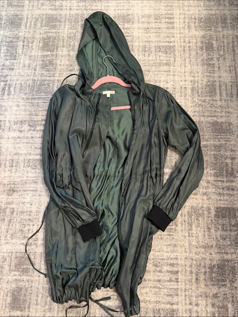 Gianni Bini Hooded Utility Jacket in Olive